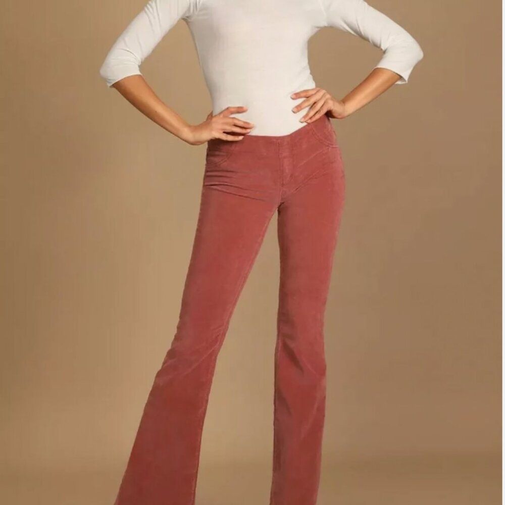 Free People RARE pull on corduroy flares